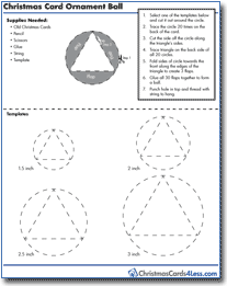 Christmas Card - ball ornament template